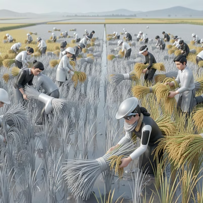 Farmers Harvesting